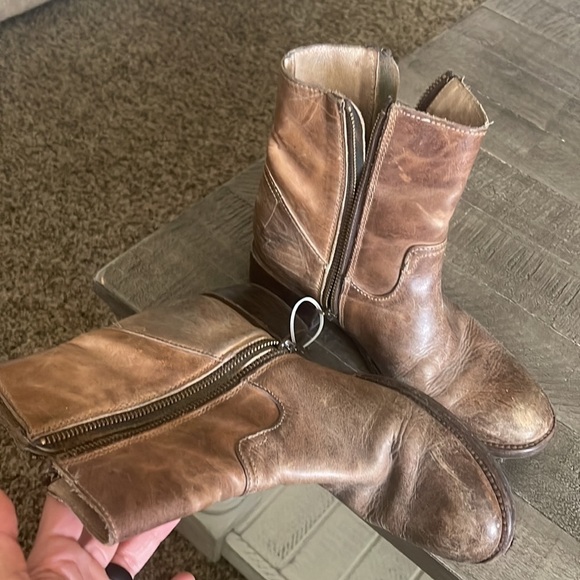 Freebird By Steven Austin Booties Boots Distressed Size 7 - Picture 10 of 13